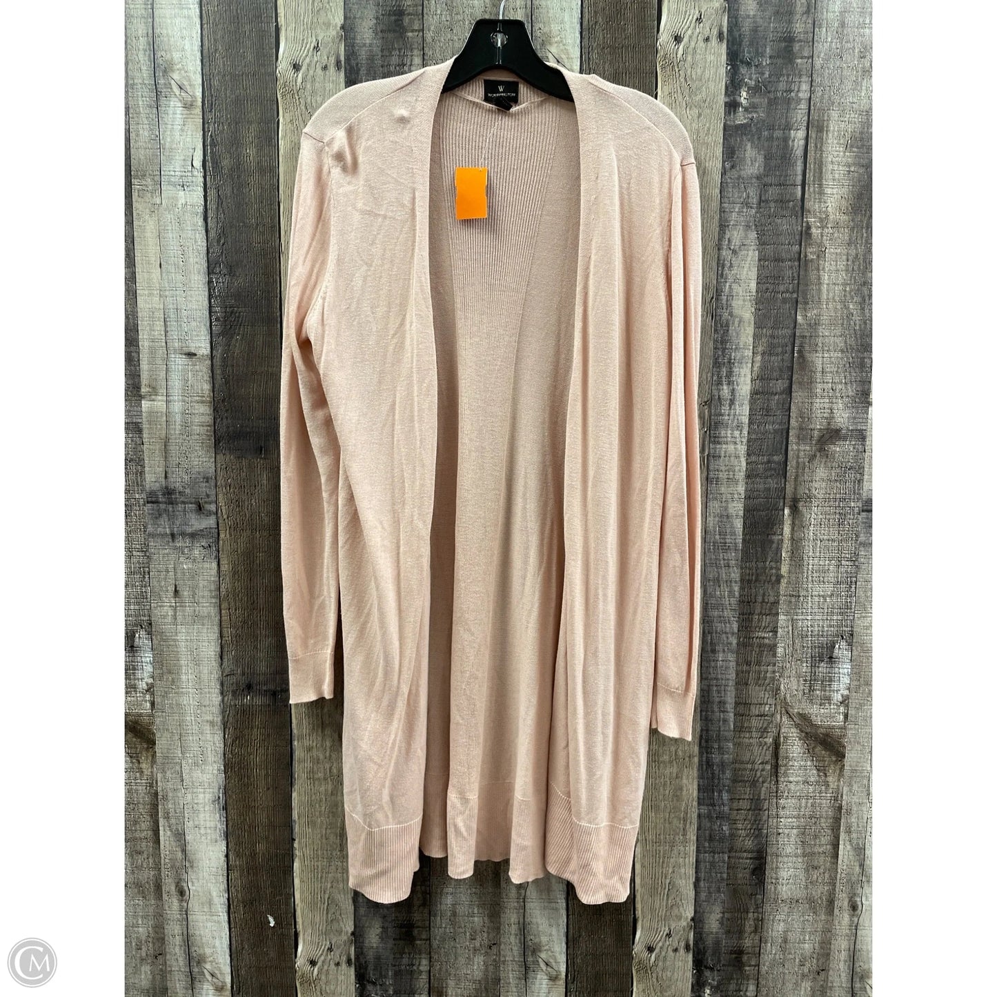 Sweater Cardigan By Worthington In Pink, Size: L