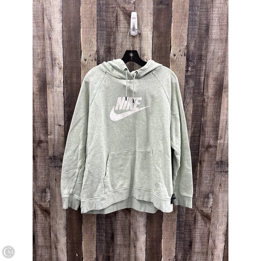 Sweatshirt Hoodie By Nike In Green, Size: Xl
