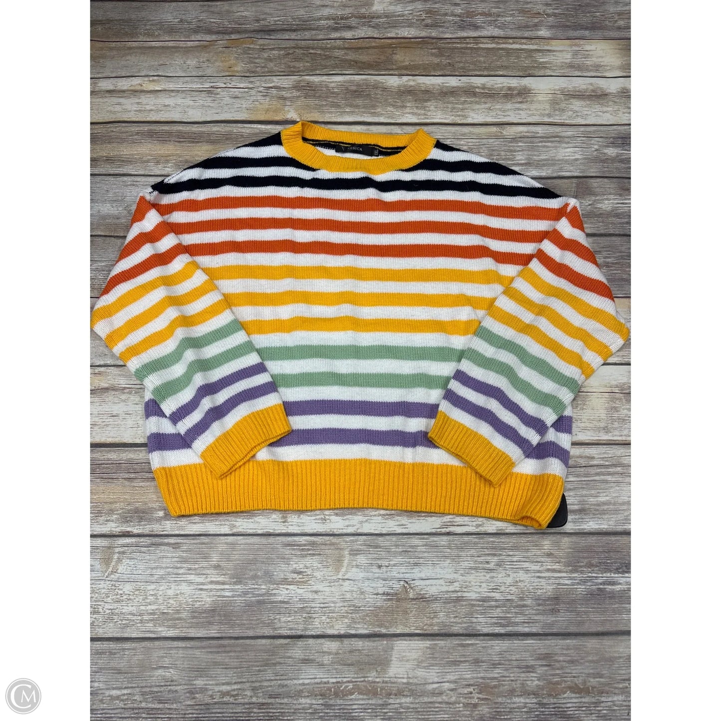 Sweater By Zesica In Striped Pattern, Size: Xxl