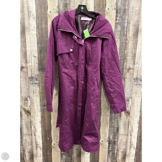 Coat Trench Coat By Just Fabulous In Purple, Size: Xl