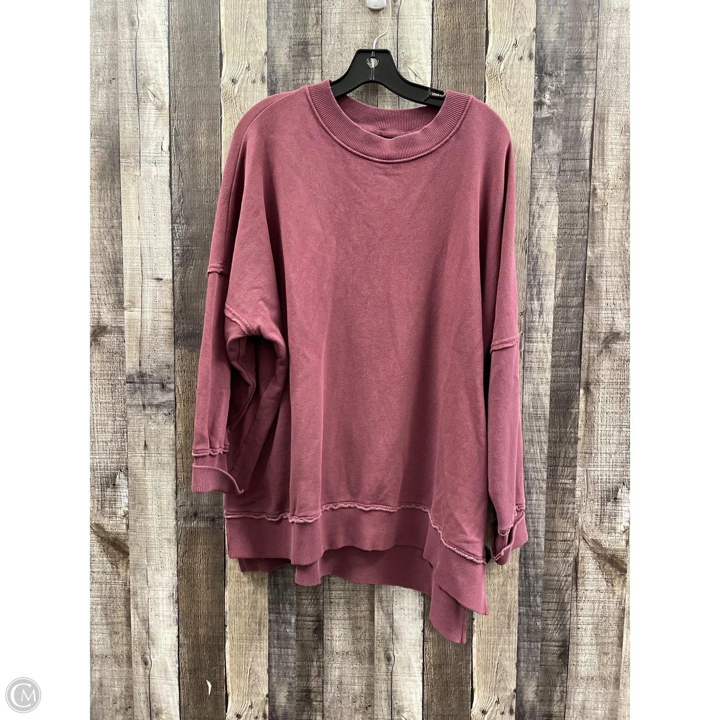 Sweatshirt Hoodie By Aerie In Maroon, Size: M