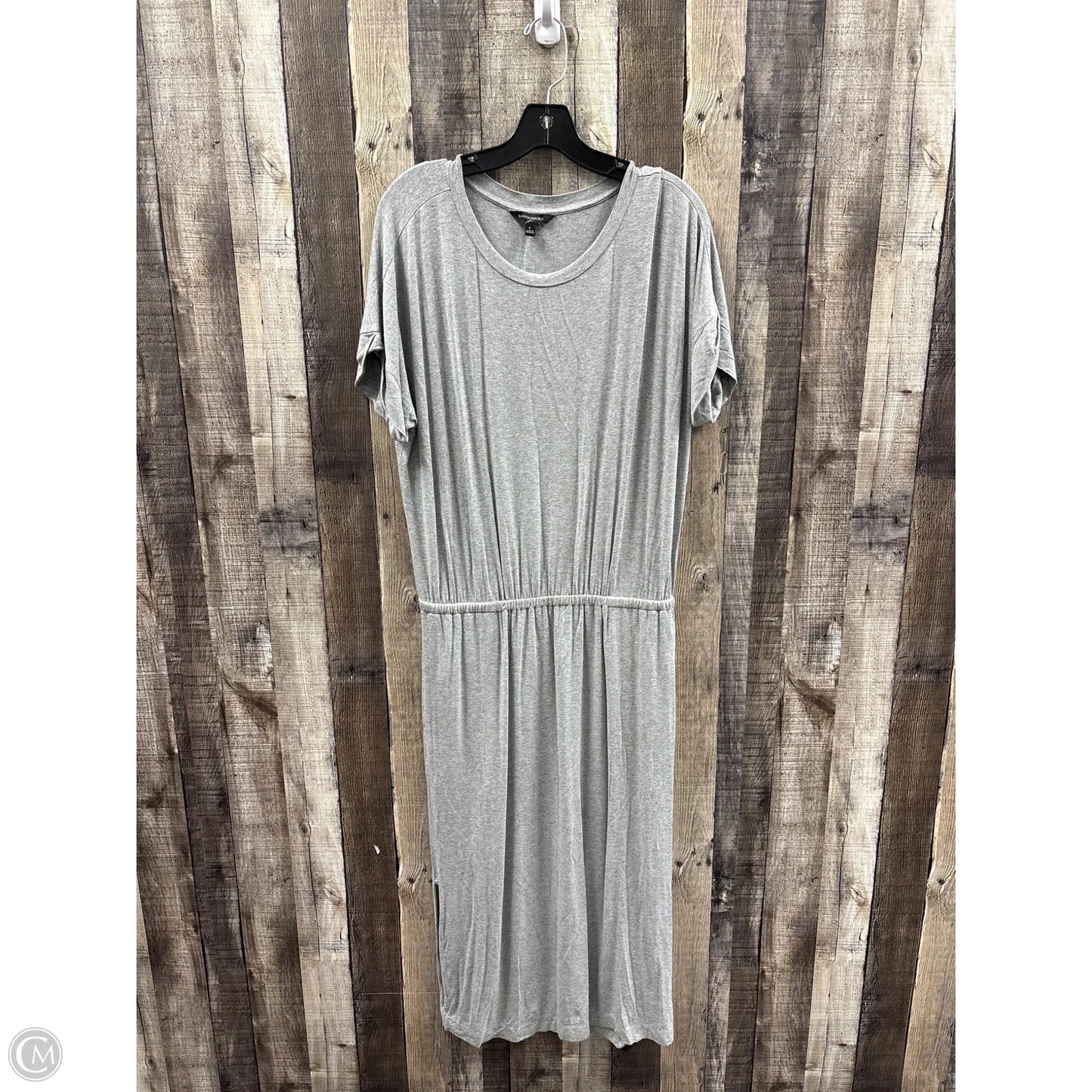 Dress Casual Maxi By Banana Republic In Grey, Size: L