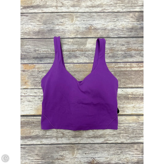 Athletic Tank Top By Lululemon In Purple, Size: 4