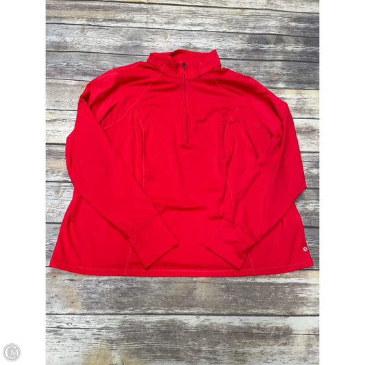 Athletic Top Long Sleeve Crewneck By Xersion In Orange, Size: 2x