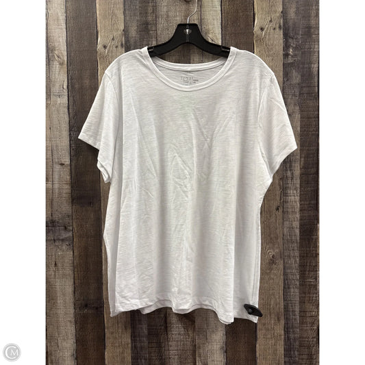 Top Short Sleeve By Time And Tru In White, Size: 3x