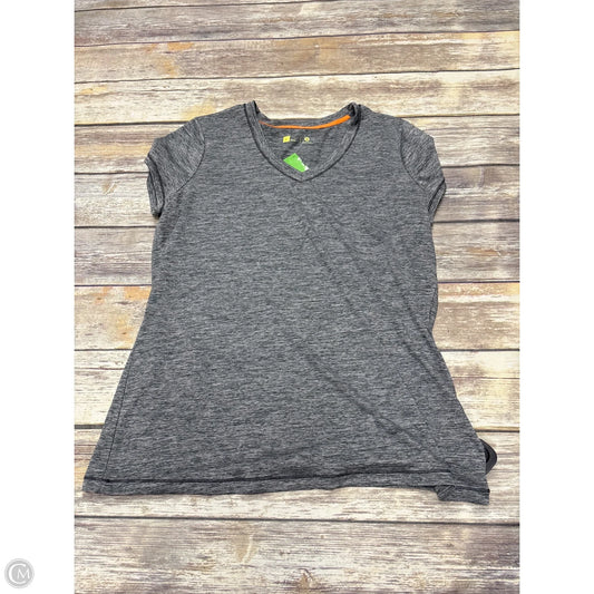 Athletic Top Short Sleeve By Xersion In Grey, Size: L