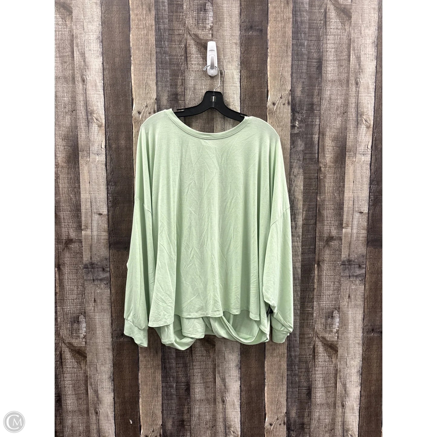 Athletic Top Long Sleeve Crewneck By Old Navy In Green, Size: 4x
