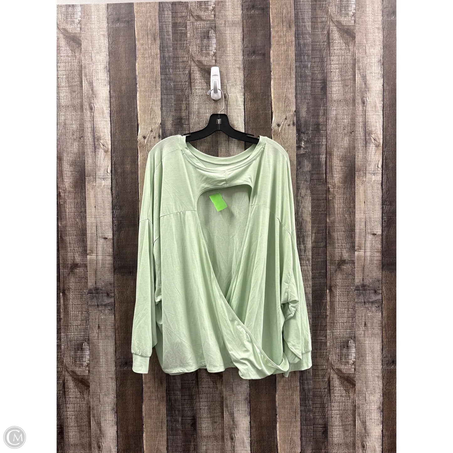 Athletic Top Long Sleeve Crewneck By Old Navy In Green, Size: 4x