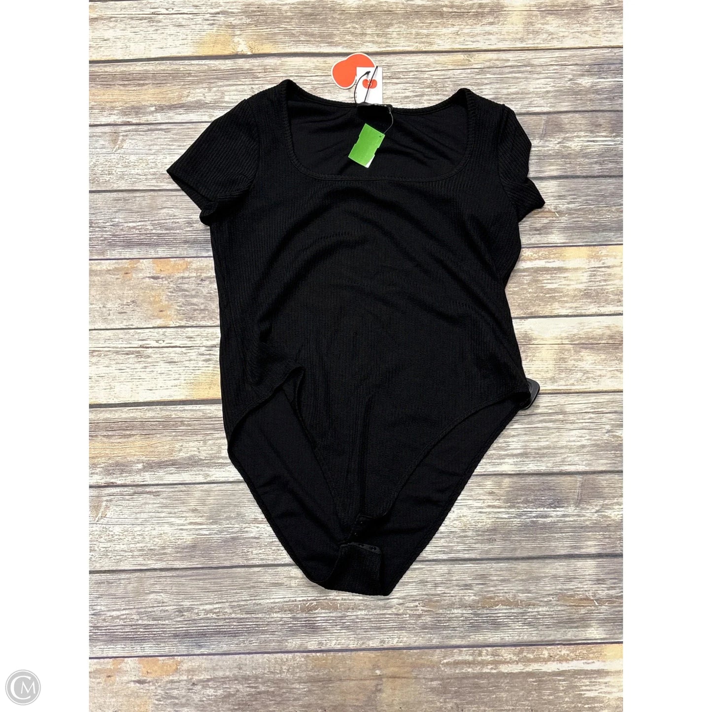 Top Short Sleeve By Cider In Black, Size: 1x
