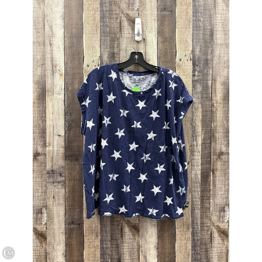 Top Short Sleeve By Lane Bryant In Blue, Size: 22