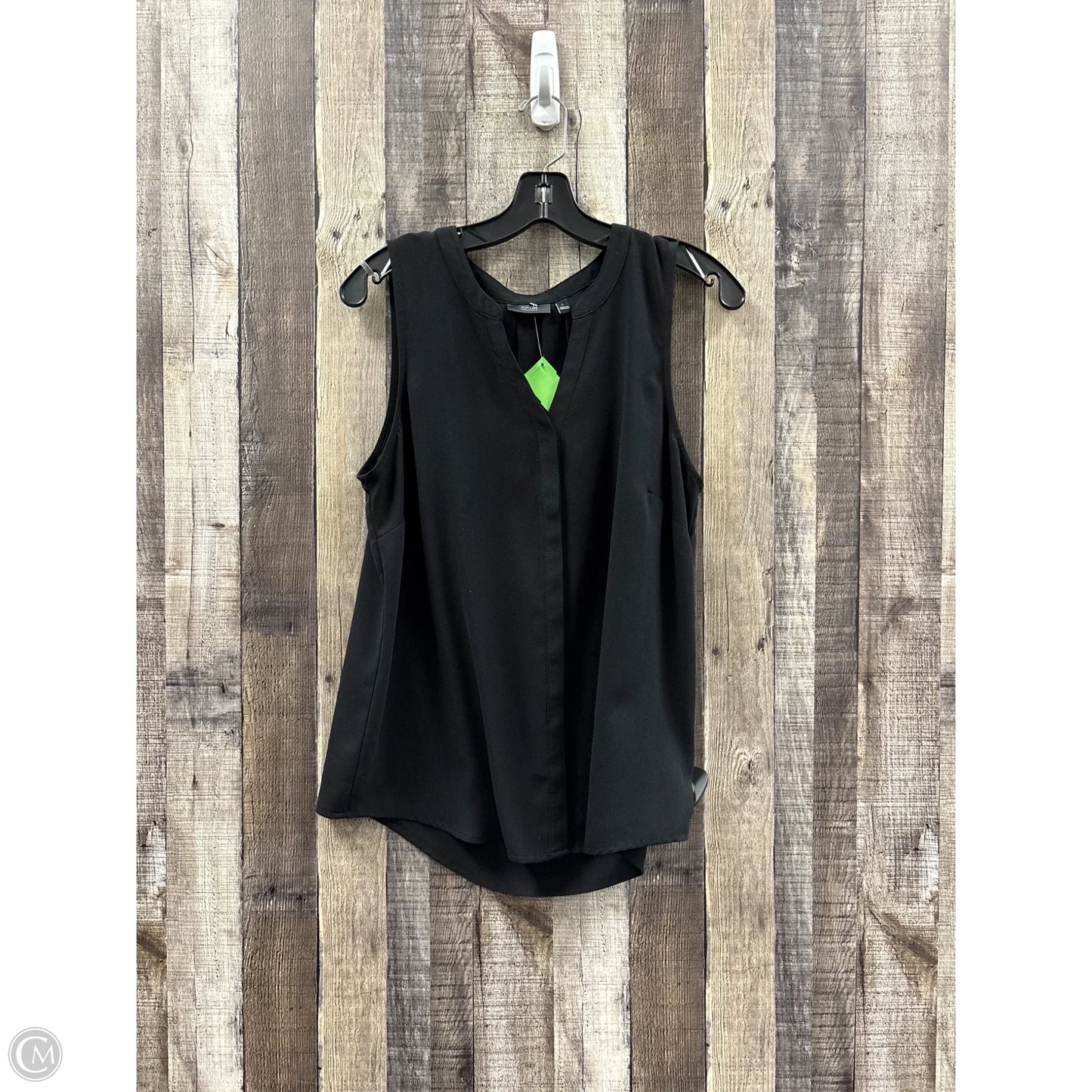 Top Sleeveless By Apt 9 In Black, Size: L