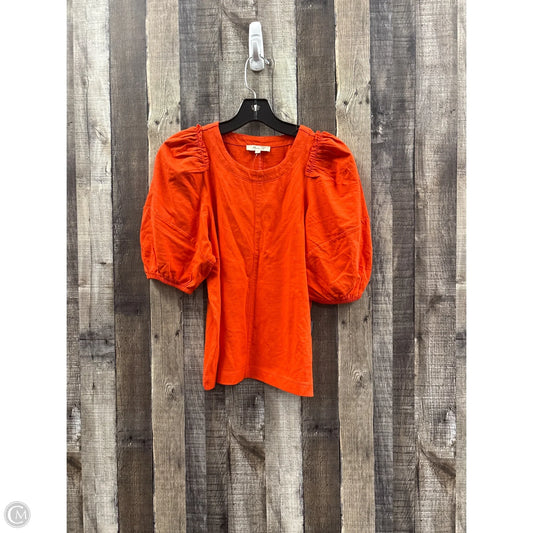 Top Short Sleeve By Madewell In Orange, Size: Xs