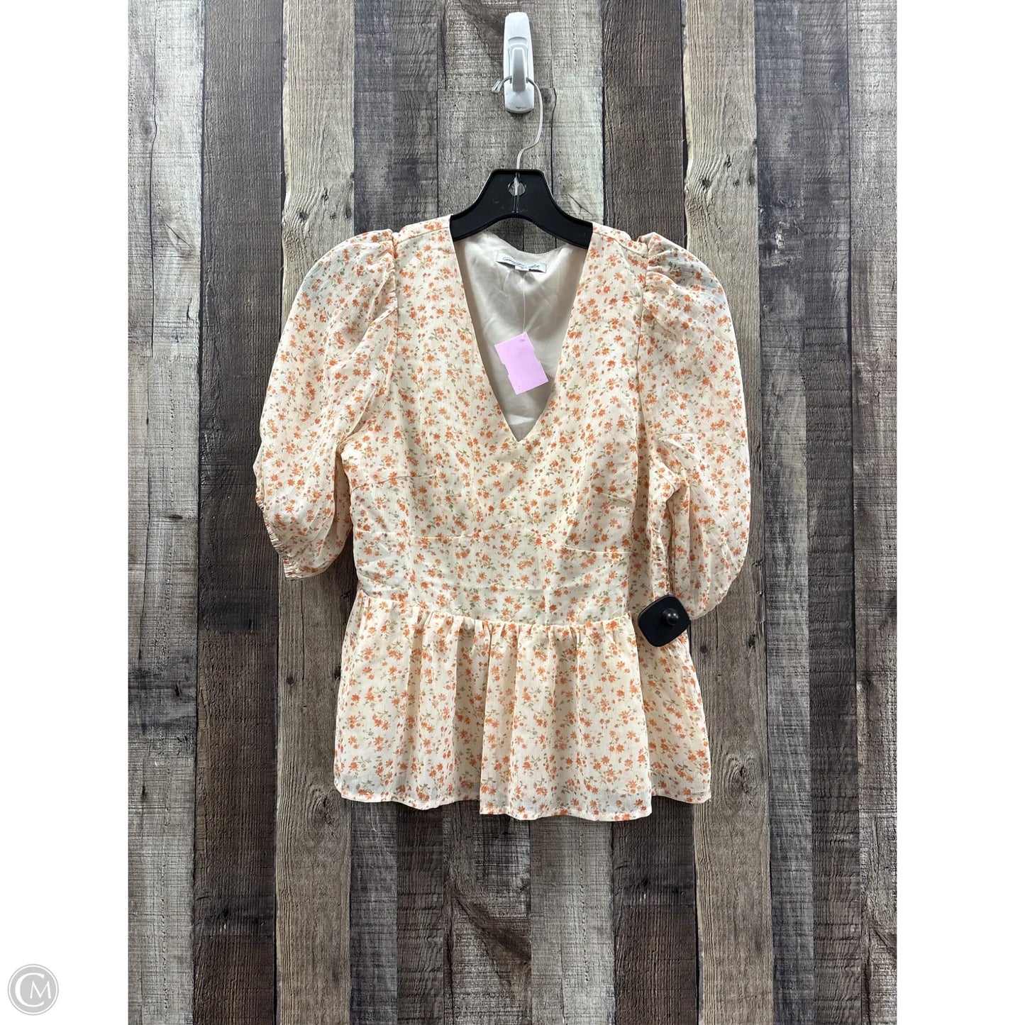 Top Short Sleeve By Cmf In Floral Print, Size: S