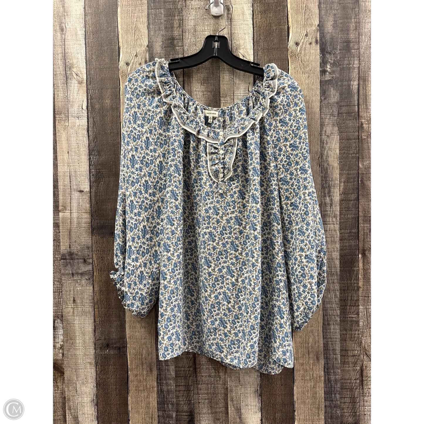 Top Long Sleeve By Max Studio In Floral Print, Size: 1x