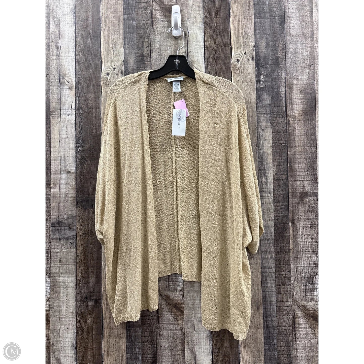 Cardigan By Catherines In Tan, Size: 4x