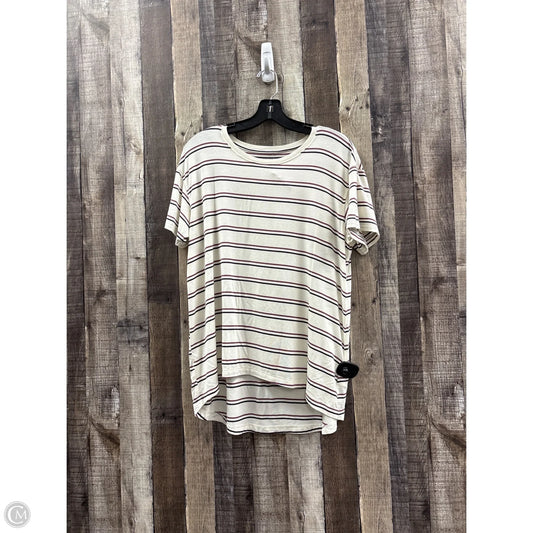 Top Short Sleeve By American Eagle In Striped Pattern, Size: S