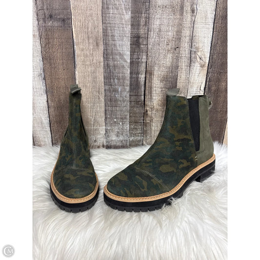 Boots Ankle Flats By Toms In Camouflage Print, Size: 8.5