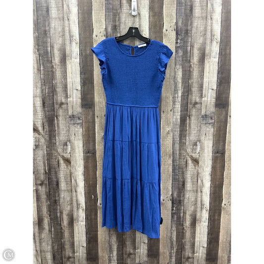 Dress Casual Midi By Blu Pepper In Blue, Size: L