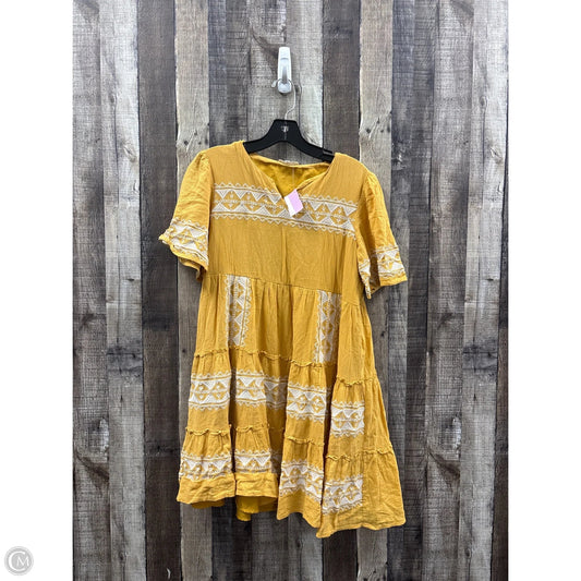 Dress Casual Short By Tea N Rose In Gold, Size: M