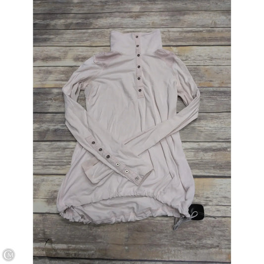Athletic Top Long Sleeve Collar By Lululemon In Pink, Size: M