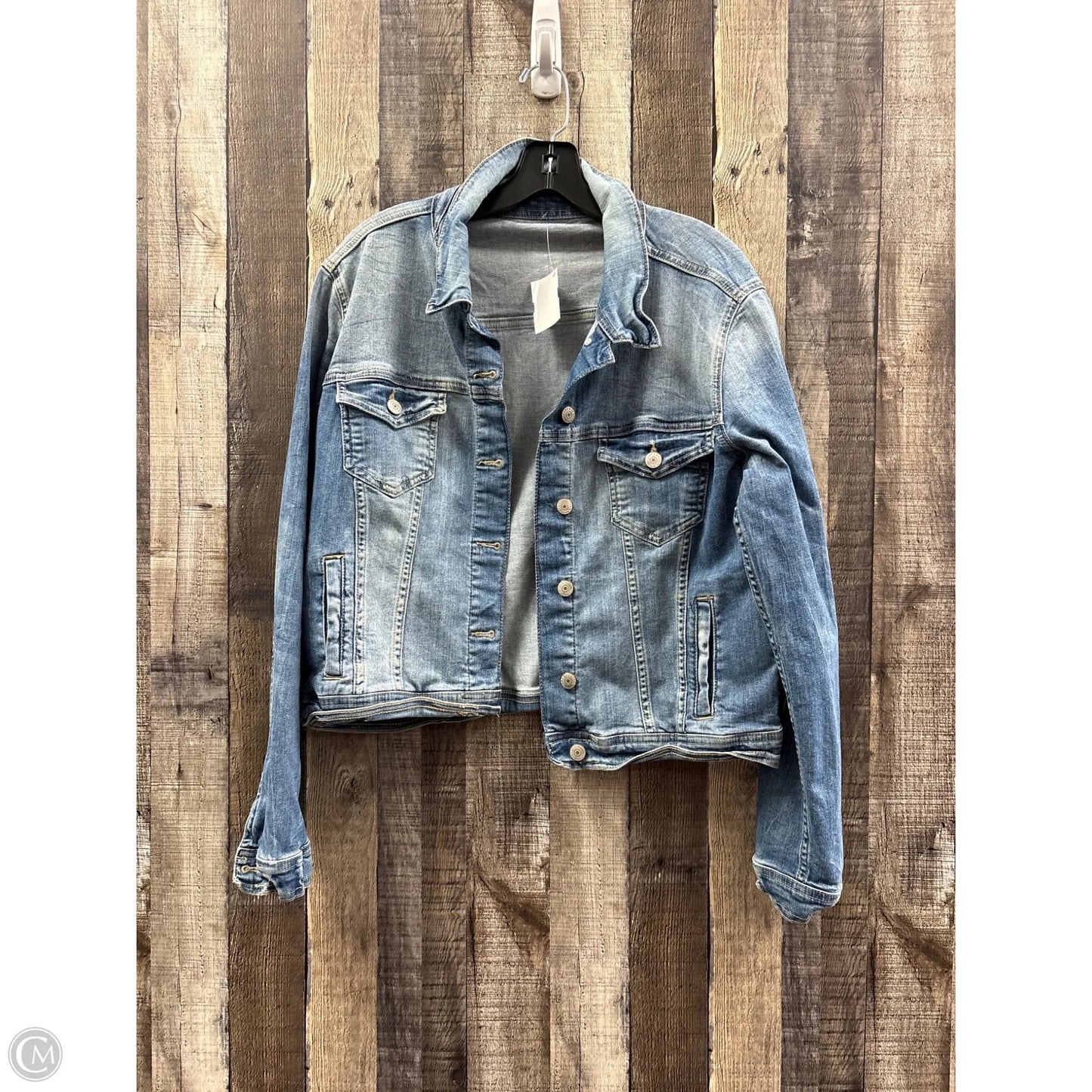 Jacket Denim By Zara In Blue, Size: L