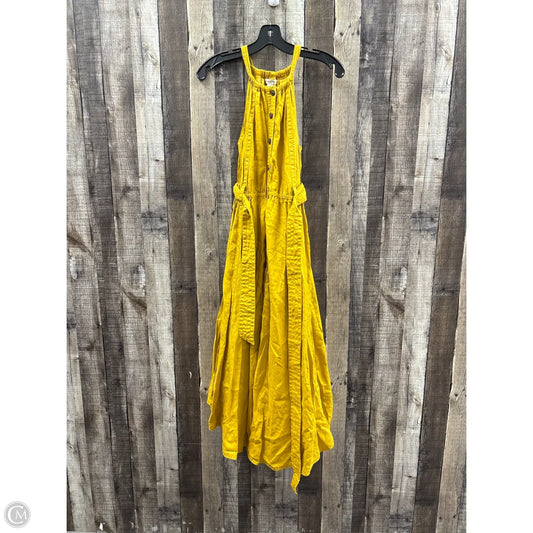 Dress Casual Midi By Banana Republic In Yellow, Size: Xs