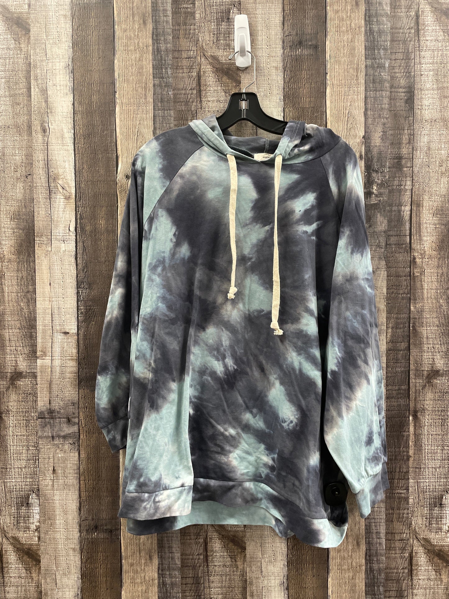 Sweatshirt Hoodie By Entro In Tie Dye Print, Size: 1x