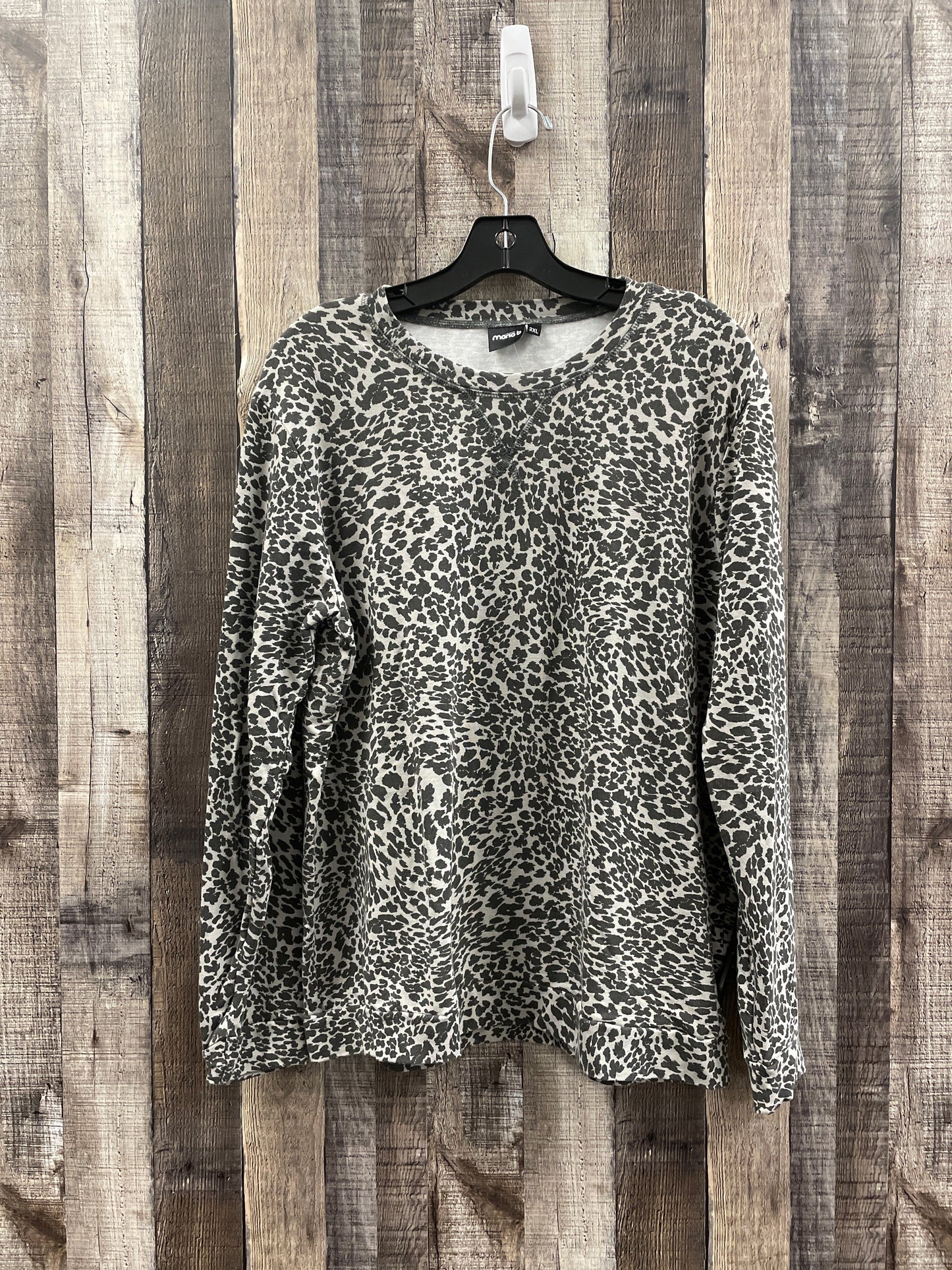 Sweatshirt Crewneck By Mono B In Animal Print, Size: 2x