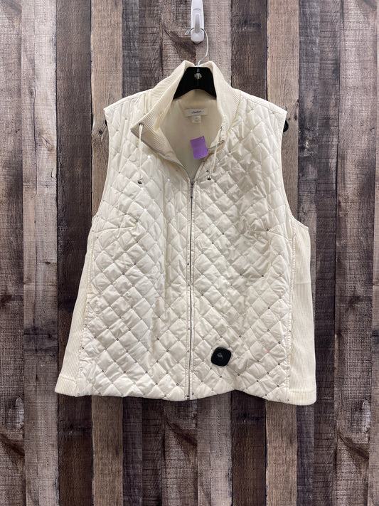 Cream Vest Puffer & Quilted Cj Banks, Size 2x