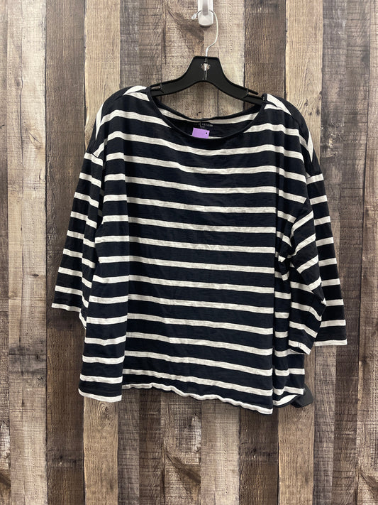 Striped Pattern Top 3/4 Sleeve Lane Bryant, Size Xl (18-20)