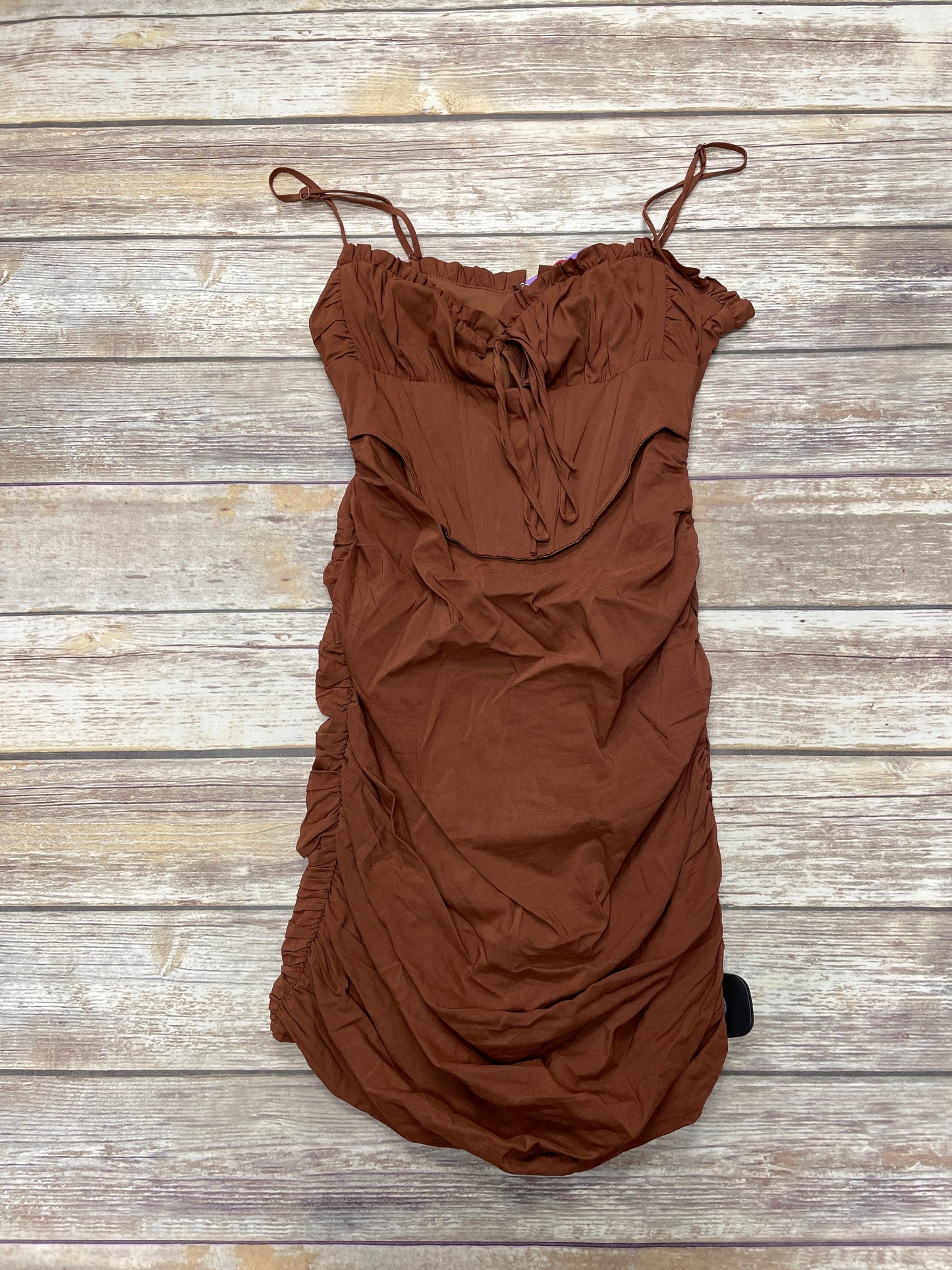 Brown Dress Casual Short Clothes Mentor, Size M