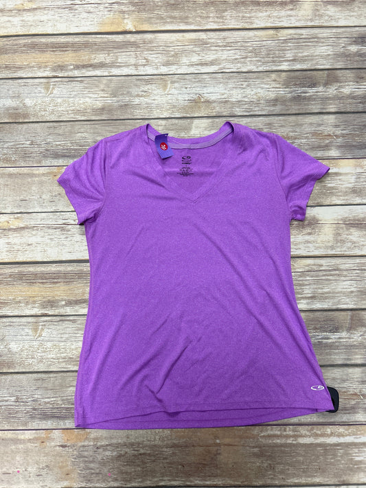 Purple Athletic Top Short Sleeve Champion, Size L