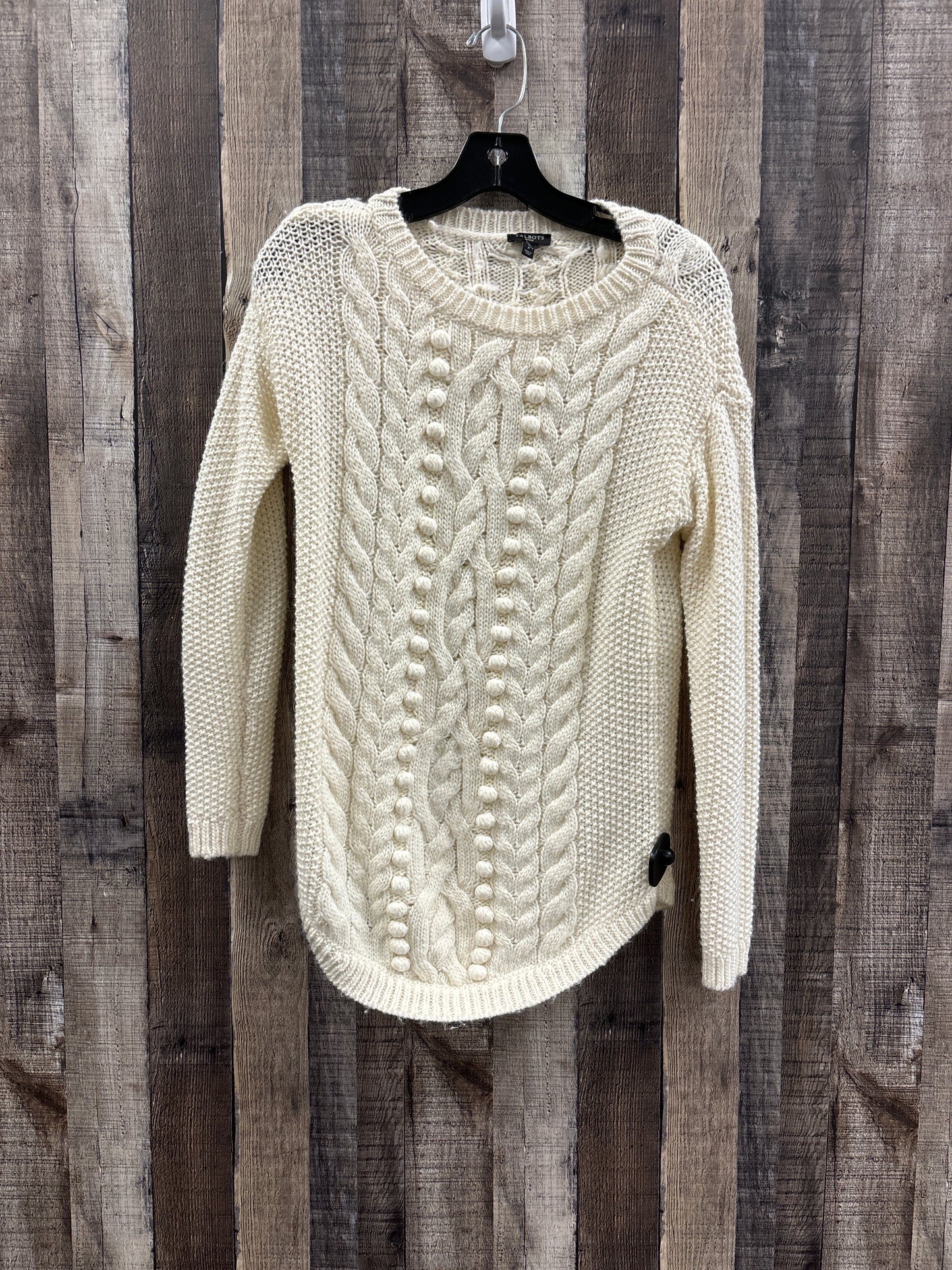 Sweater By Talbots In Cream, Size: Petite