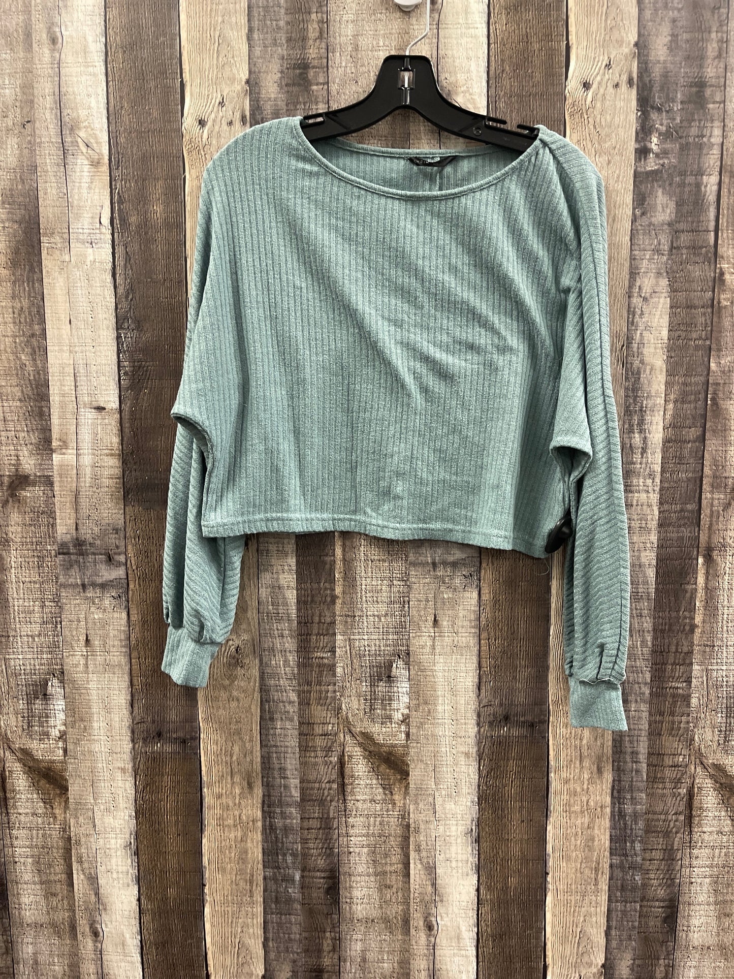 Top Long Sleeve By Shein In Green, Size: M