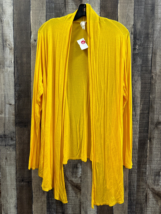 Cardigan By Clothes Mentor In Yellow, Size: 2x