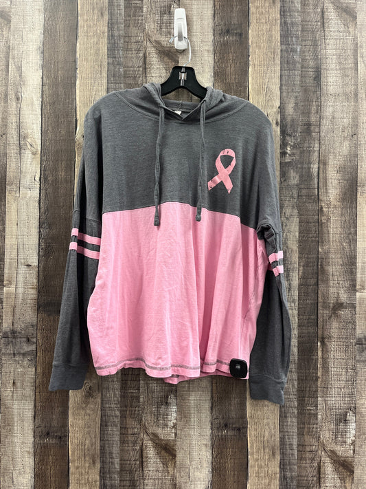 Sweatshirt Hoodie By Clothes Mentor In Pink, Size: Xl