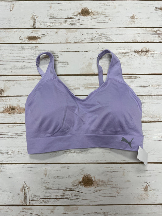 Athletic Bra By Puma In Purple, Size: Xl