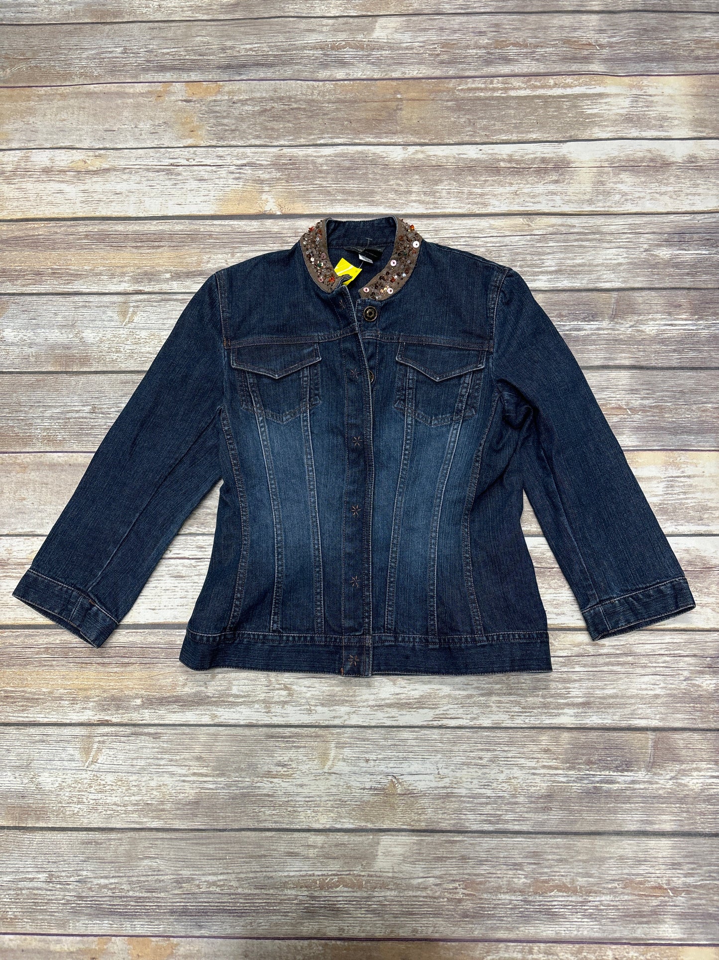 Jacket Denim By Banana Republic In Blue, Size: M