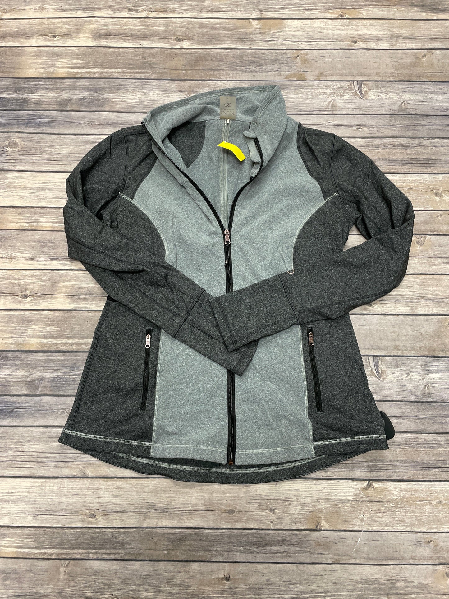 Athletic Jacket By Calico In Grey, Size: L