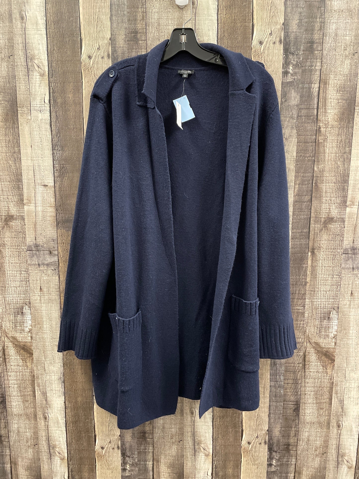 Sweater Cardigan By Talbots In Navy, Size: 2x