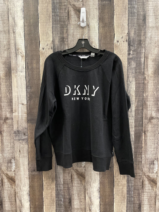 Sweatshirt Crewneck By Dkny In Black, Size: L