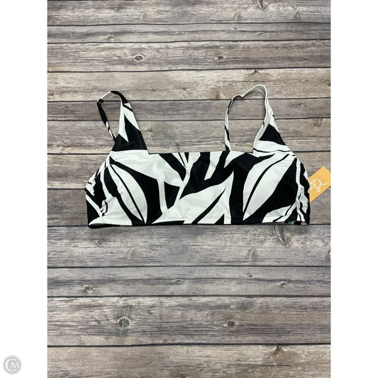 Swimsuit Top By Kona Sol In Black & White, Size: Xl