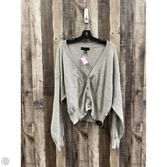 Sweater Cardigan By Forever 21 In Grey, Size: 3x