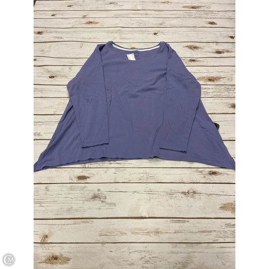 Top Long Sleeve By Isaac Mizrahi Live Qvc In Purple, Size: 1x