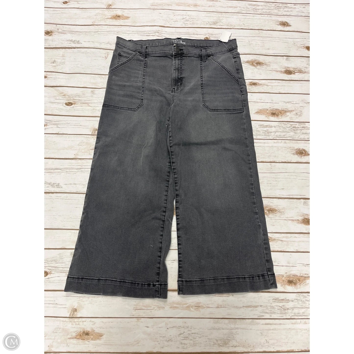 Jeans Cropped By Time And Tru In Grey, Size: 18