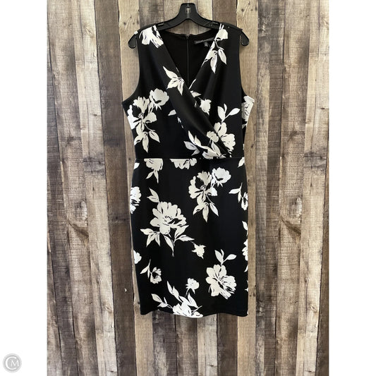 Dress Party Midi By White House Black Market In Black & White, Size: Xl