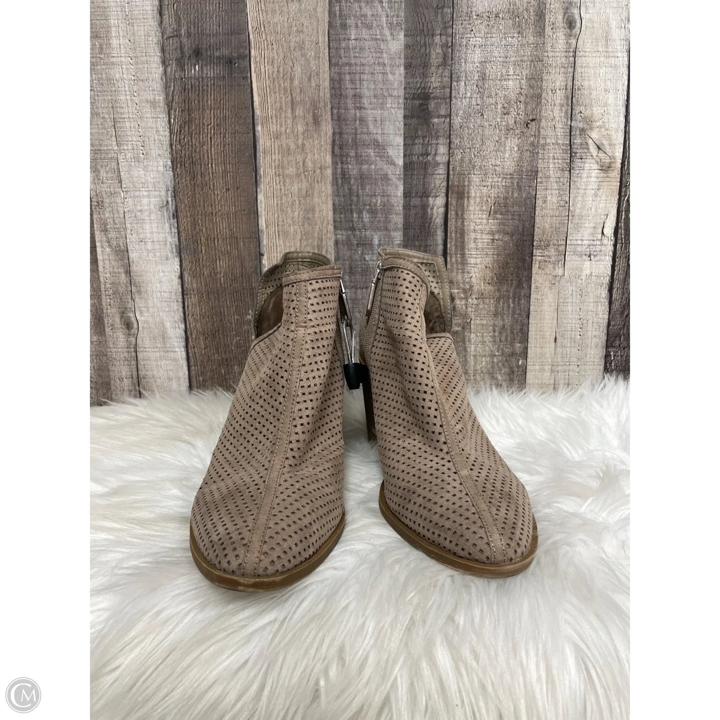 Boots Ankle Heels By Dv In Tan, Size: 10