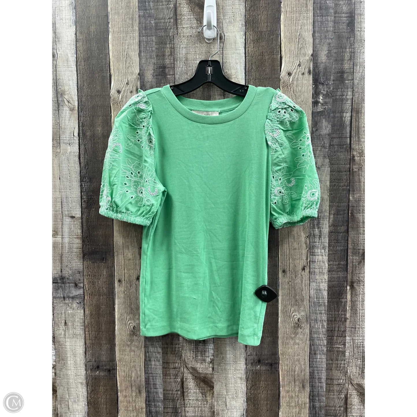 Top Short Sleeve By Loft In Green, Size: S