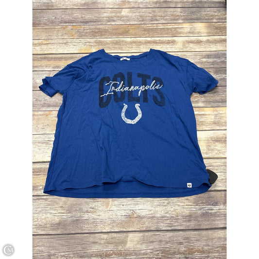 Top Short Sleeve By Cme In Blue, Size: L