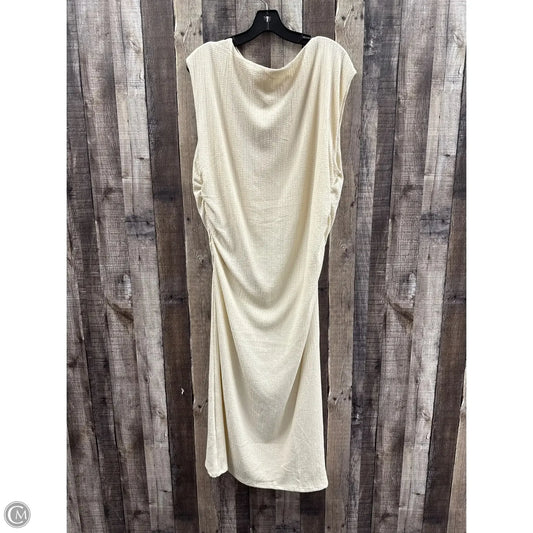 Dress Casual Midi By H&m In Cream, Size: Xxl